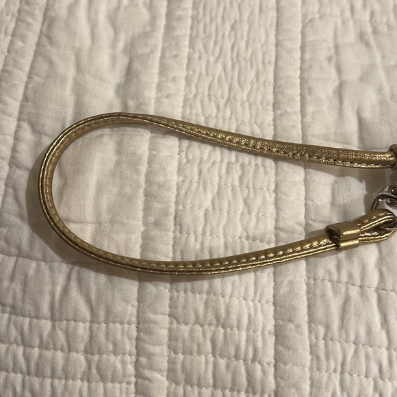 Coach clutch /wristlet in classic C print. Gold & silver with a hint of sparkle - Picture 5 of 8